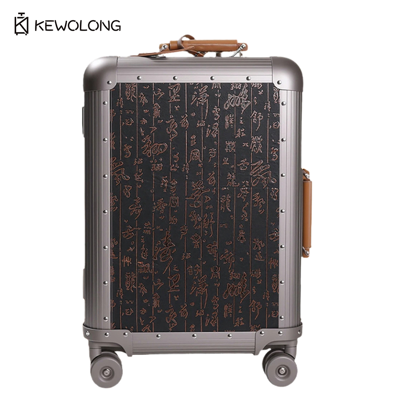 Spinner Wheel Rolling Suitcase 20 Inch - Tam Alüminyum Magnezyum Alaşımlı Spinner Valiz