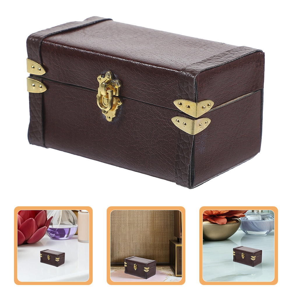 Retro Vintage Trunk Suitcase - 2 Adet Minyatür Vintage Valiz, Retro