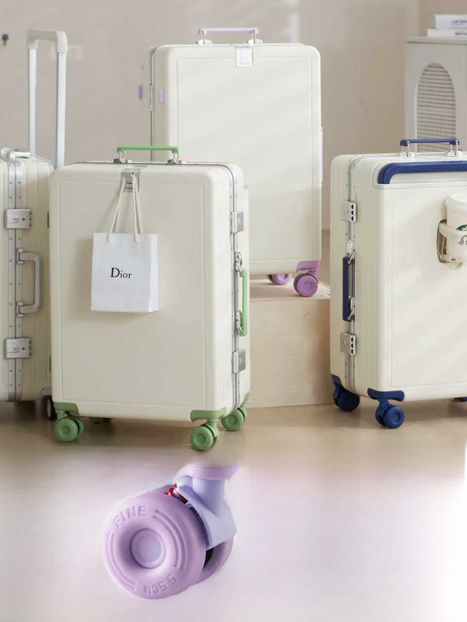 Yeni Geniş Çekme Çubuklu, Geni - Aluminum Frame Carry On Luggage incelemesi ve fiyatı