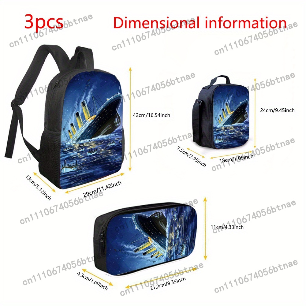 3 Parça Titanic Desenli Sırt Ç - Handbags incelemesi ve fiyatı