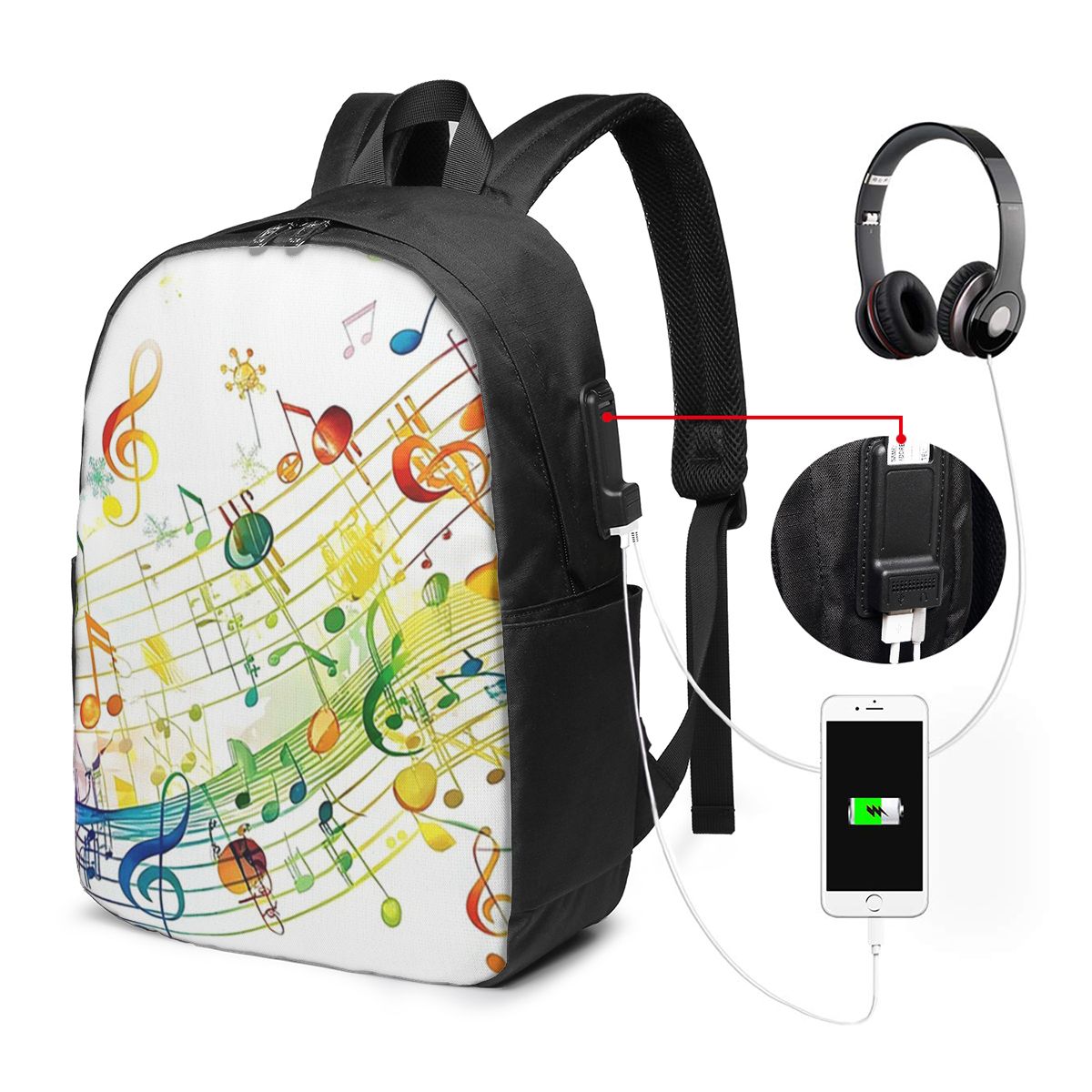 Soyut Piyano Tuşları Müzik Not - Travel Bags incelemesi ve fiyatı
